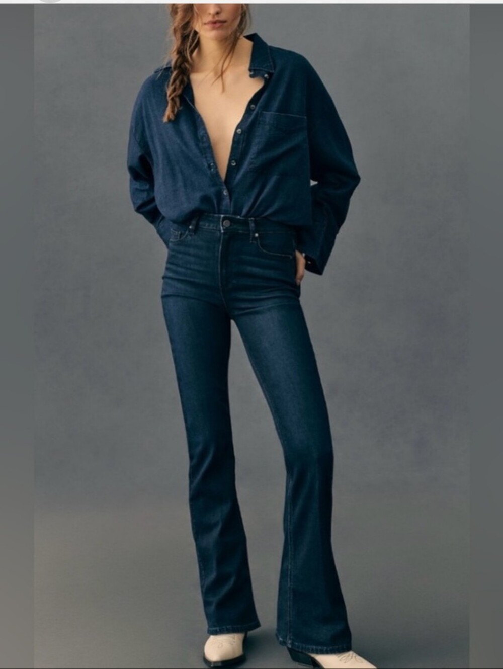 PAIGE High Rise Laurel Canyon 32 Inch Bootcut Jean - Manifesto NWT
